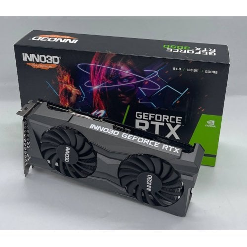 Купить Видеокарта Inno3D GeForce RTX 3050 Twin X2 8192MB (N30502-08D6-1190VA42) (Восстановлено продавцом, 693897) с проверкой совместимости: обзор, характеристики, цена в Киеве, Днепре, Одессе, Харькове, Украине | интернет-магазин TELEMART.UA фото