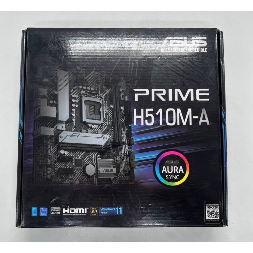 Материнська плата Asus PRIME H510M-A (s1200, Intel H510) (Стан нового, 693923) купити з перевіркою сумісності: огляд, характеристики, ціна у Києві, Львові, Вінниці, Хмельницькому, Івано-Франківську, Україні | інтернет-магазин TELEMART.UA фото