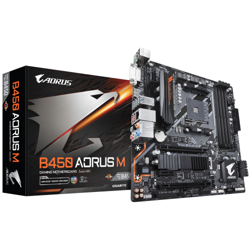 Купить Материнская плата Gigabyte B450 AORUS M (sAM4, AMD B450) (Восстановлено продавцом, 694036) с проверкой совместимости: обзор, характеристики, цена в Киеве, Днепре, Одессе, Харькове, Украине | интернет-магазин TELEMART.UA фото