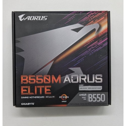 Материнська плата Gigabyte B550M AORUS ELITE (sAM4, AMD B550) (Відновлено продавцем, 694230) купити з перевіркою сумісності: огляд, характеристики, ціна у Києві, Львові, Вінниці, Хмельницькому, Івано-Франківську, Україні | інтернет-магазин TELEMART.UA фото