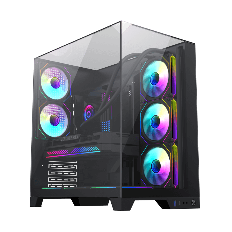 Корпус GAMEMAX Infinity Plus Tempered Glass без БЖ Black купити в
