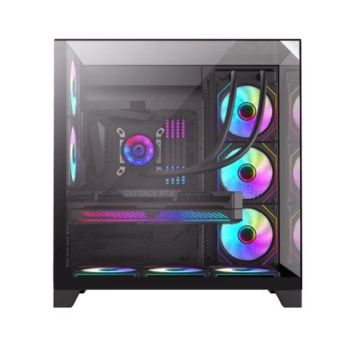 Photo GAMEMAX Infinity Plus Tempered Glass without PSU Black