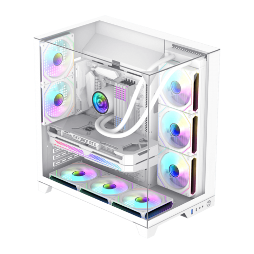 Photo GAMEMAX Infinity Plus Tempered Glass without PSU White