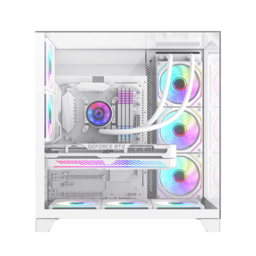 Photo GAMEMAX Infinity Plus Tempered Glass without PSU White