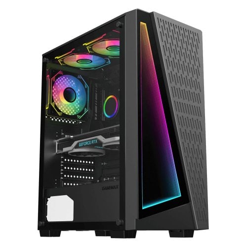 Купить Корпус GAMEMAX Prism Tempered Glass без БП Black с проверкой совместимости: обзор, характеристики, цена в Киеве, Днепре, Одессе, Харькове, Украине | интернет-магазин TELEMART.UA фото