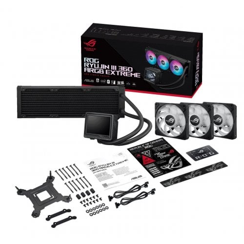 Купить Готовая СВО Asus ROG Ryujin III 360 ARGB Extreme (90RC0131-M0EAY0) Black с проверкой совместимости: обзор, характеристики, цена в Киеве, Днепре, Одессе, Харькове, Украине | интернет-магазин TELEMART.UA фото