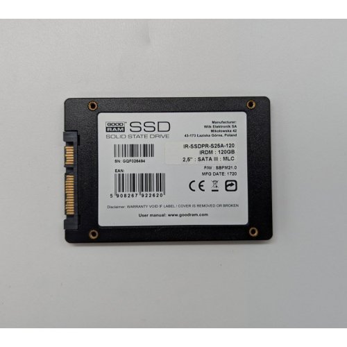 Купить Ssd-диск GoodRAM IRDM MLC 120GB 2.5'' (IR-SSDPR-S25A-120) (Восстановлено продавцом, 694702) с проверкой совместимости: обзор, характеристики, цена в Киеве, Днепре, Одессе, Харькове, Украине | интернет-магазин TELEMART.UA фото