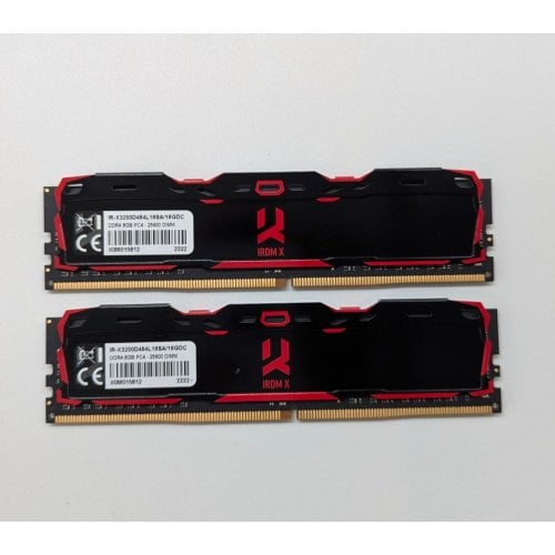 Купить Озу GoodRAM DDR4 16GB (2x8GB) 3200Mhz Iridium X Black (IR-X3200D464L16SA/16GDC) (Восстановлено продавцом, 694706) с проверкой совместимости: обзор, характеристики, цена в Киеве, Днепре, Одессе, Харькове, Украине | интернет-магазин TELEMART.UA фото