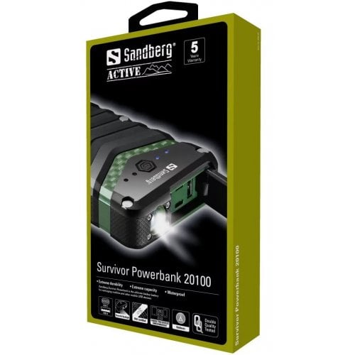 Купити Уцінка powerbank Sandberg Survivor 20100mAh (420-36) (Пошкоджено пакування, 694749) - ціна в Києві, Львові, Вінниці, Хмельницькому, Франківську, Україні | інтернет-магазин TELEMART.UA фото