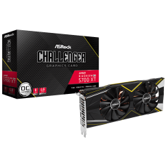 Видеокарта AsRock Radeon RX 5700 XT Challenger D OC 8192MB (RX5700XT CLD 8GO) (Восстановлено продавцом, 694775)