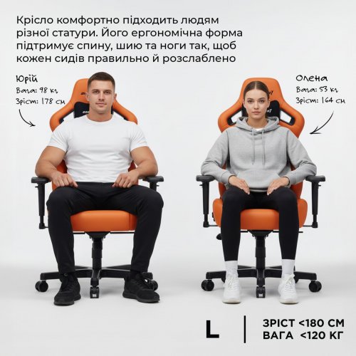 Ігрове крісло Anda Seat Kaiser 4 L Fabric (AD12YDDC-L-20-B-CF) Black купити в Україні: Київ, Львів, Хмельницький, Тернопіль, Івано-Франківськ | Низька ціна, відгуки, характеристики від TELEMART фото