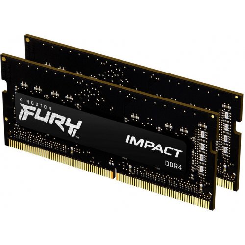 Купить Уценка озу Kingston SODIMM DDR4 32GB (2x16GB) 3200Mhz FURY Impact Black (KF432S20IBK2/32) (вскрита упаковка, 695026) с проверкой совместимости: обзор, характеристики, цена в Киеве, Днепре, Одессе, Харькове, Украине | интернет-магазин TELEMART.UA фото