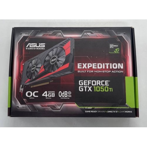 Купить Видеокарта Asus GeForce GTX 1050 Ti Expedition OC 4096MB (EX-GTX1050TI-O4G) (Восстановлено продавцом, 695058) с проверкой совместимости: обзор, характеристики, цена в Киеве, Днепре, Одессе, Харькове, Украине | интернет-магазин TELEMART.UA фото