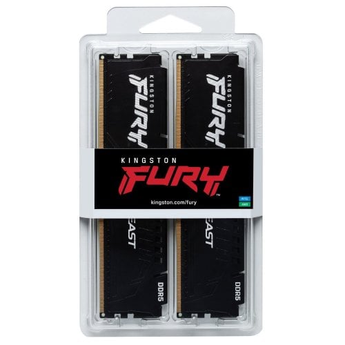 Купить Уценка озу Kingston DDR5 32GB (2x16GB) 6000Mhz FURY Beast Black (KF560C40BBK2-32) (вскрита упаковка, 695086) с проверкой совместимости: обзор, характеристики, цена в Киеве, Днепре, Одессе, Харькове, Украине | интернет-магазин TELEMART.UA фото