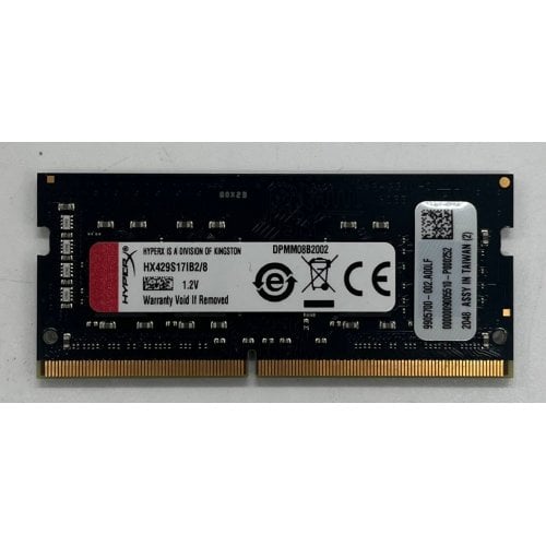 Купить Озу HyperX SODIMM DDR4 8GB 2933Mhz Impact (HX429S17IB2/8) (Восстановлено продавцом, 695132) с проверкой совместимости: обзор, характеристики, цена в Киеве, Днепре, Одессе, Харькове, Украине | интернет-магазин TELEMART.UA фото