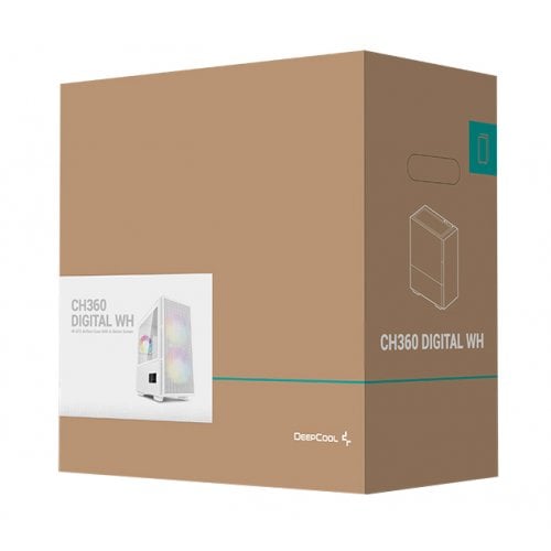 Photo Deepcool CH360 Digital Tempered Glass without PSU (R-CH360-WHAPE3D-G-1) White