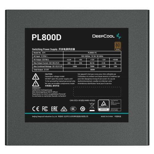 Блок живлення Deepcool PL800D 800W (R-PL800D-FC0B-EU) купити з перевіркою сумісності: огляд, характеристики, ціна у Києві, Львові, Вінниці, Хмельницькому, Івано-Франківську, Україні | інтернет-магазин TELEMART.UA фото