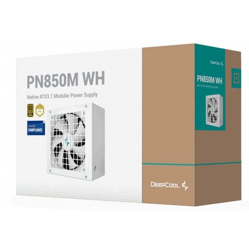 Блок живлення Deepcool PN850M 850W (R-PN850M-FC0W-EU) White купити з перевіркою сумісності: огляд, характеристики, ціна у Києві, Львові, Вінниці, Хмельницькому, Івано-Франківську, Україні | інтернет-магазин TELEMART.UA фото