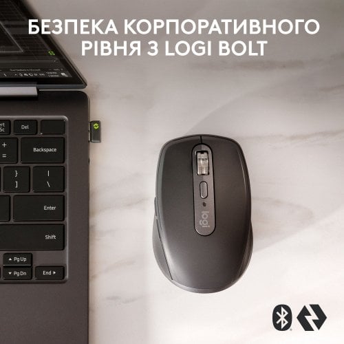 Купити Миша Logitech MX Anywhere 3S for Business Wireless (910-006958) Graphite - ціна в Києві, Львові, Вінниці, Хмельницькому, Франківську, Україні | інтернет-магазин TELEMART.UA фото