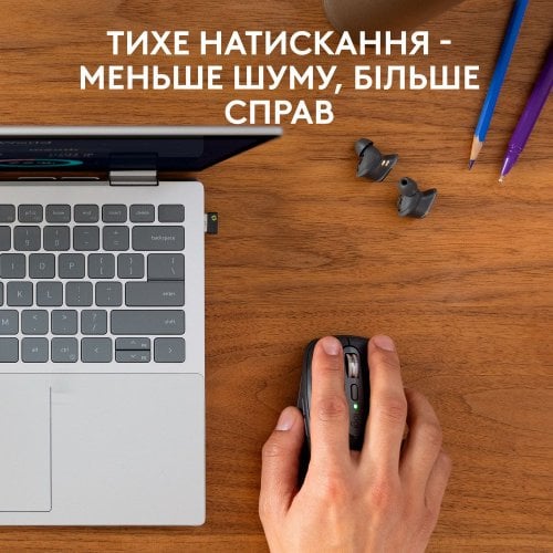 Купити Миша Logitech MX Anywhere 3S for Business Wireless (910-006958) Graphite - ціна в Києві, Львові, Вінниці, Хмельницькому, Франківську, Україні | інтернет-магазин TELEMART.UA фото