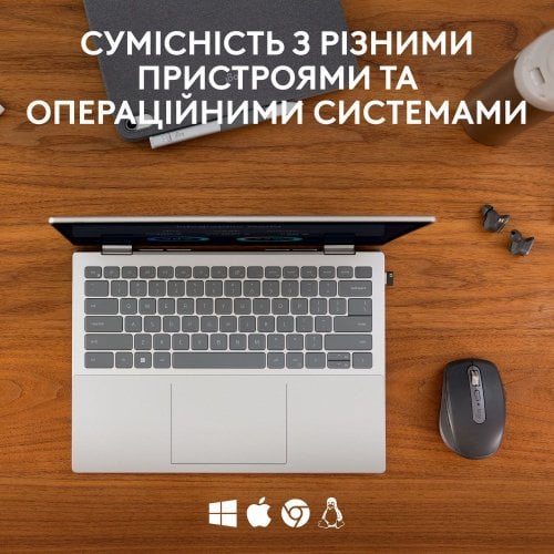 Купити Миша Logitech MX Anywhere 3S for Business Wireless (910-006958) Graphite - ціна в Києві, Львові, Вінниці, Хмельницькому, Франківську, Україні | інтернет-магазин TELEMART.UA фото