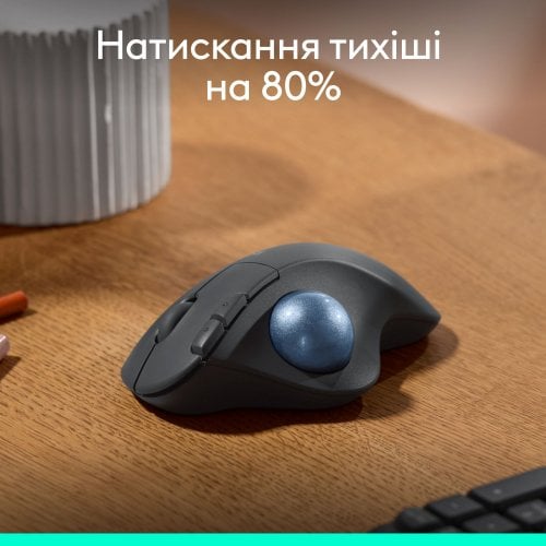 Купить Мышка Logitech ERGO M575S Wireless (910-007029) Graphite/Blue - цена в Харькове, Киеве, Днепре, Одессе
в интернет-магазине Telemart фото