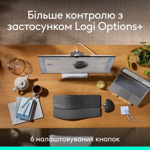 Купить Мышка Logitech MX ERGO S Wireless (910-007260) Graphite - цена в Харькове, Киеве, Днепре, Одессе
в интернет-магазине Telemart фото