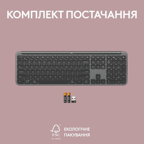 Купить Клавиатура Logitech K950 Wireless (920-012465) Graphite - цена в Харькове, Киеве, Днепре, Одессе
в интернет-магазине Telemart фото