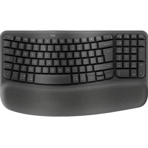 Купить Клавиатура Logitech Wave Keys for Business Wireless (920-012334) Graphite - цена в Харькове, Киеве, Днепре, Одессе
в интернет-магазине Telemart фото