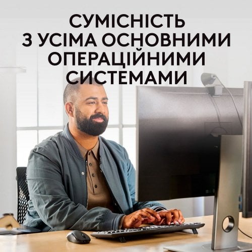 Купити Комплект Logitech MK370 Combo Wireless (920-012077) Graphite - ціна в Києві, Львові, Вінниці, Хмельницькому, Франківську, Україні | інтернет-магазин TELEMART.UA фото