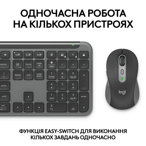 Купити Комплект Logitech Signature Slim MK950 Combo for Business (920-012508) Graphite - ціна в Києві, Львові, Вінниці, Хмельницькому, Франківську, Україні | інтернет-магазин TELEMART.UA фото