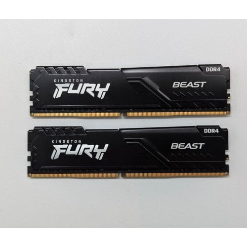 Купить Озу Kingston DDR4 32GB (2x16GB) 3600Mhz FURY Beast Black (KF436C18BBK2/32) (Восстановлено продавцом, 695568) с проверкой совместимости: обзор, характеристики, цена в Киеве, Днепре, Одессе, Харькове, Украине | интернет-магазин TELEMART.UA фото