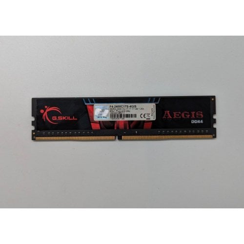 Купить Озу G.Skill DDR4 4GB 2400Mhz Aegis (F4-2400C17S-4GIS) (Восстановлено продавцом, 695569) с проверкой совместимости: обзор, характеристики, цена в Киеве, Днепре, Одессе, Харькове, Украине | интернет-магазин TELEMART.UA фото