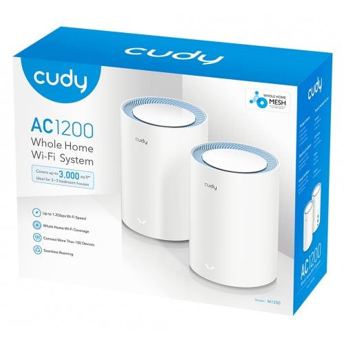 Купить Система WiFi Cudy M1200 Mesh Wi-Fi System (2-pack) White - цена в Харькове, Киеве, Днепре, Одессе
в интернет-магазине Telemart фото