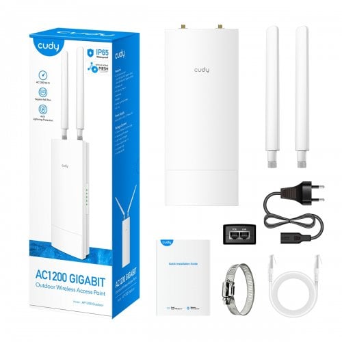 Купить Wi-Fi точка доступа Cudy AP1300 Outdoor White - цена в Харькове, Киеве, Днепре, Одессе
в интернет-магазине Telemart фото