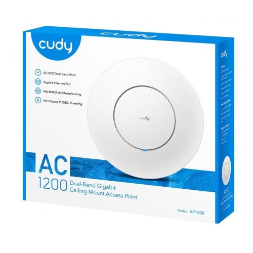 Купити Wi-Fi точка доступу Cudy AP1300 White - ціна в Києві, Львові, Вінниці, Хмельницькому, Франківську, Україні | інтернет-магазин TELEMART.UA фото