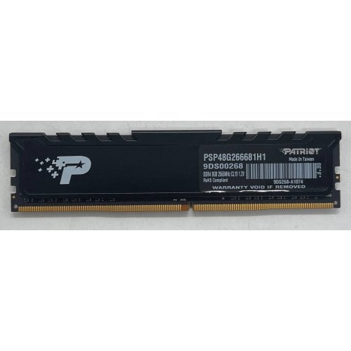 Озп Patriot DDR4 8GB 2666Mhz Signature Line Premium (PSP48G266681H1) (Відновлено продавцем, 695948) купити з перевіркою сумісності: огляд, характеристики, ціна у Києві, Львові, Вінниці, Хмельницькому, Івано-Франківську, Україні | інтернет-магазин TELEMART.UA фото