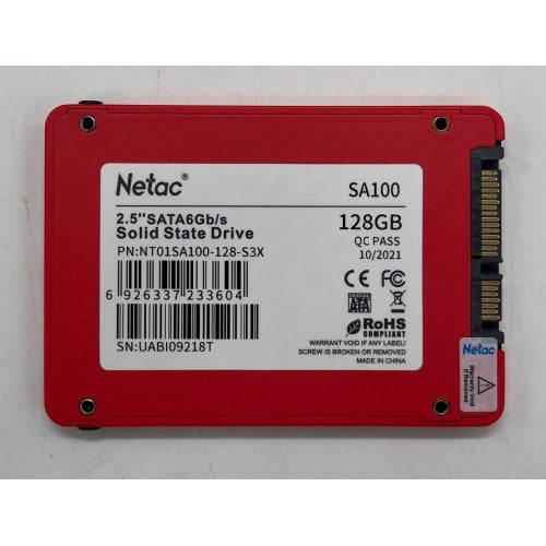 Ssd-диск Netac SA100 128GB 2.5" (NT01SA100-128-S3X) (Відновлено продавцем, 695977) купити з перевіркою сумісності: огляд, характеристики, ціна у Києві, Львові, Вінниці, Хмельницькому, Івано-Франківську, Україні | інтернет-магазин TELEMART.UA фото