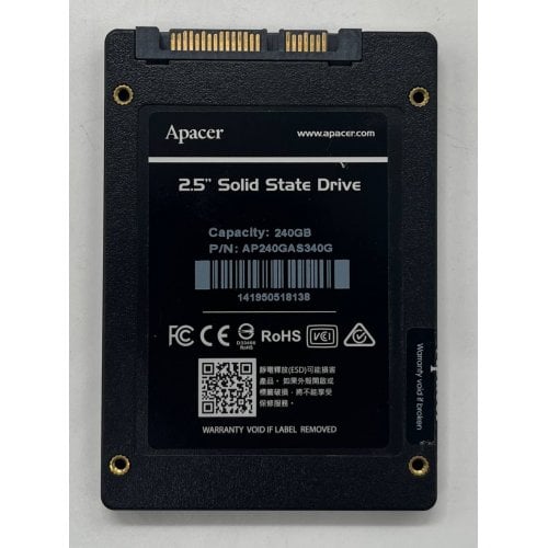 Ssd-диск Apacer 240GB 2.5" (AP240GAS340G-1) (Відновлено продавцем, 695978) купити з перевіркою сумісності: огляд, характеристики, ціна у Києві, Львові, Вінниці, Хмельницькому, Івано-Франківську, Україні | інтернет-магазин TELEMART.UA фото