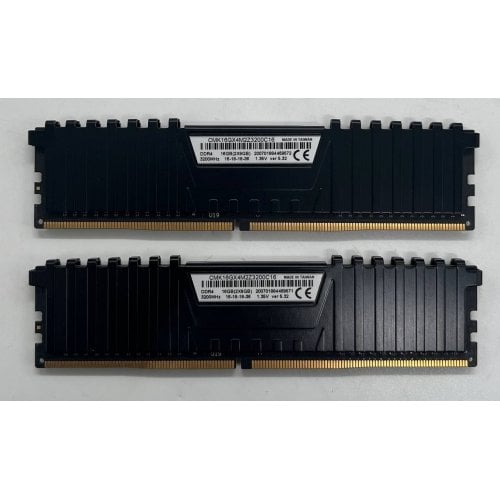 Купить Озу Corsair DDR4 16GB (2x8GB) 3200Mhz Vengeance LPX Black (CMK16GX4M2Z3200C16) (Восстановлено продавцом, 695980) с проверкой совместимости: обзор, характеристики, цена в Киеве, Днепре, Одессе, Харькове, Украине | интернет-магазин TELEMART.UA фото