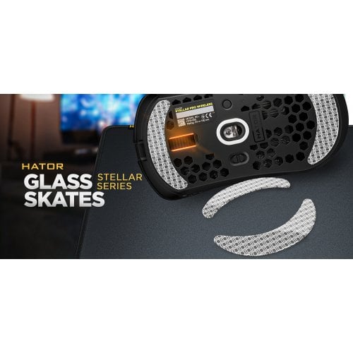 Купить Стеклянные глайди HATOR Stellar Series Skates (ACC080) Black/White - цена в Харькове, Киеве, Днепре, Одессе
в интернет-магазине Telemart фото