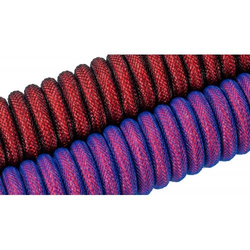 Купити Кабель Keychron Premium Coiled Aviator 1.08m (CAB1_KEYCHRON) Purple - ціна в Києві, Львові, Вінниці, Хмельницькому, Франківську, Україні | інтернет-магазин TELEMART.UA фото