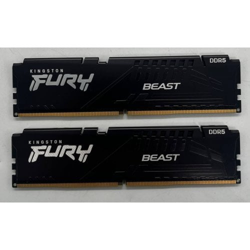 Купить Озу Kingston DDR5 32GB (2x16GB) 6000Mhz FURY Beast Black (KF560C40BBK2-32) (Восстановлено продавцом, 696373) с проверкой совместимости: обзор, характеристики, цена в Киеве, Днепре, Одессе, Харькове, Украине | интернет-магазин TELEMART.UA фото