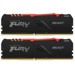 Озу Kingston DDR4 16GB (2x8GB) 3600Mhz FURY Beast RGB Black (KF436C17BBAK2/16) (Восстановлено продавцом, 696386)