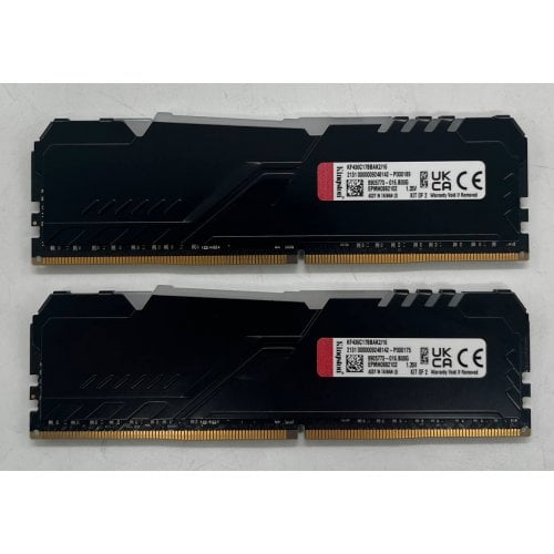 Купить Озу Kingston DDR4 16GB (2x8GB) 3600Mhz FURY Beast RGB Black (KF436C17BBAK2/16) (Восстановлено продавцом, 696386) с проверкой совместимости: обзор, характеристики, цена в Киеве, Днепре, Одессе, Харькове, Украине | интернет-магазин TELEMART.UA фото