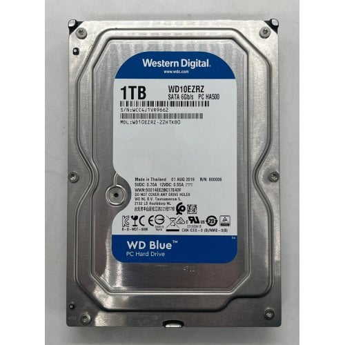 Жорсткий диск Western Digital Blue 1TB 64MB 3.5" (WD10EZRZ) (Відновлено продавцем, 696426) купити з перевіркою сумісності: огляд, характеристики, ціна у Києві, Львові, Вінниці, Хмельницькому, Івано-Франківську, Україні | інтернет-магазин TELEMART.UA фото