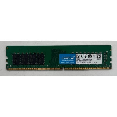 Озп Crucial DDR4 16GB 2133Mhz (CT16G4DFD8213) (Відновлено продавцем, 696427) купити з перевіркою сумісності: огляд, характеристики, ціна у Києві, Львові, Вінниці, Хмельницькому, Івано-Франківську, Україні | інтернет-магазин TELEMART.UA фото