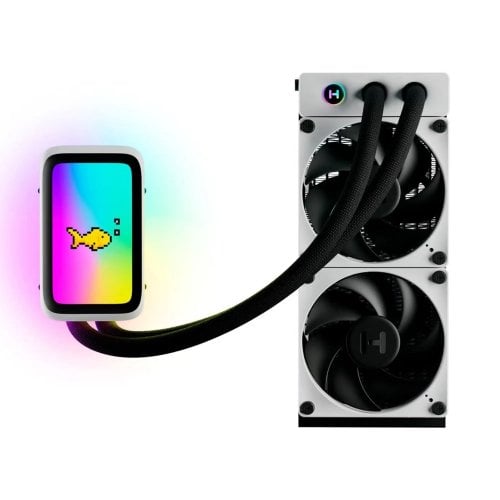 Купить Готовая СВО Hyte THICC Q60 RGB 5'' LCD (FAN-HYTE-Q60-BW) Black/White с проверкой совместимости: обзор, характеристики, цена в Киеве, Днепре, Одессе, Харькове, Украине | интернет-магазин TELEMART.UA фото