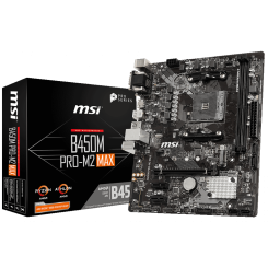 Материнская плата MSI B450M PRO-M2 MAX (sAM4, AMD B450) (Восстановлено продавцом, 696792)