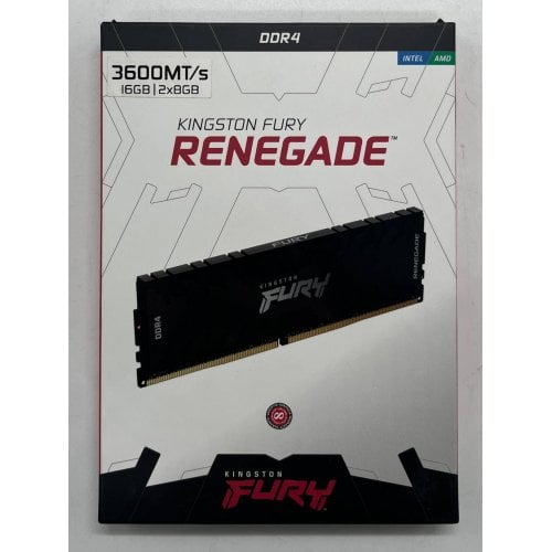 Озп Kingston DDR4 16GB (2x8GB) 3600Mhz FURY Renegade Black (KF436C16RBK2/16) (Відновлено продавцем, 696801) купити з перевіркою сумісності: огляд, характеристики, ціна у Києві, Львові, Вінниці, Хмельницькому, Івано-Франківську, Україні | інтернет-магазин TELEMART.UA фото